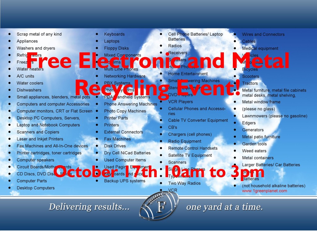 Free Electonic Recycle Event